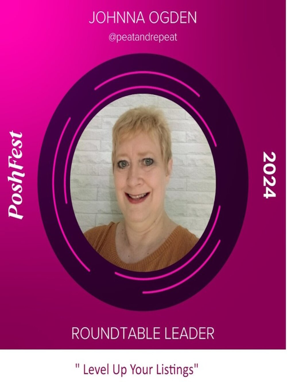 Poshfest 2024 Level Up Your Listings Speaker - Tips & Techniques